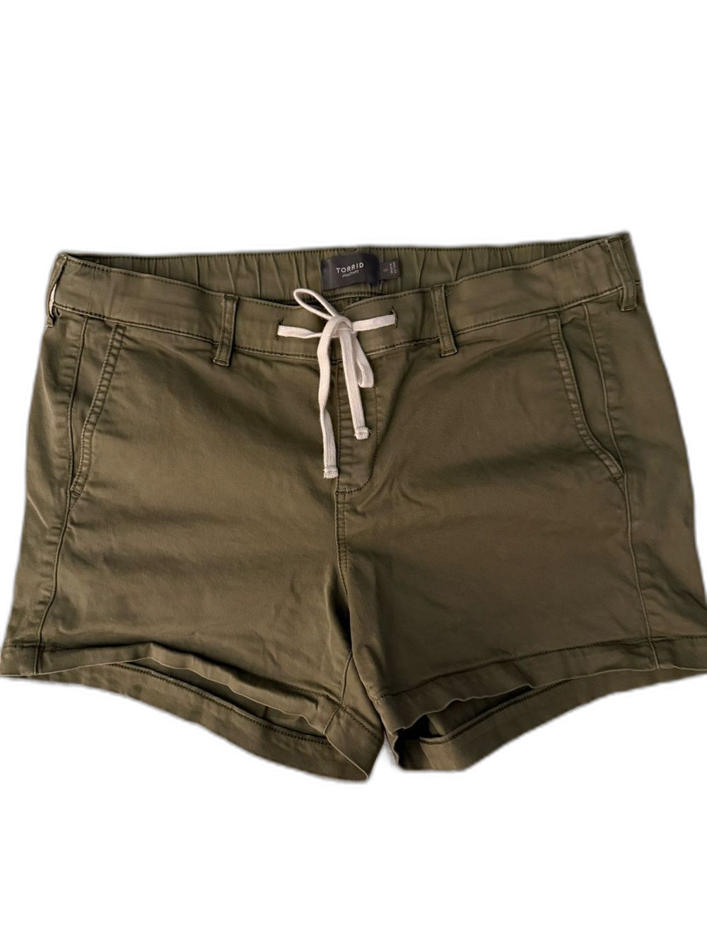 torrid Olive Green Drawstring Shorts Size 0 L/12
